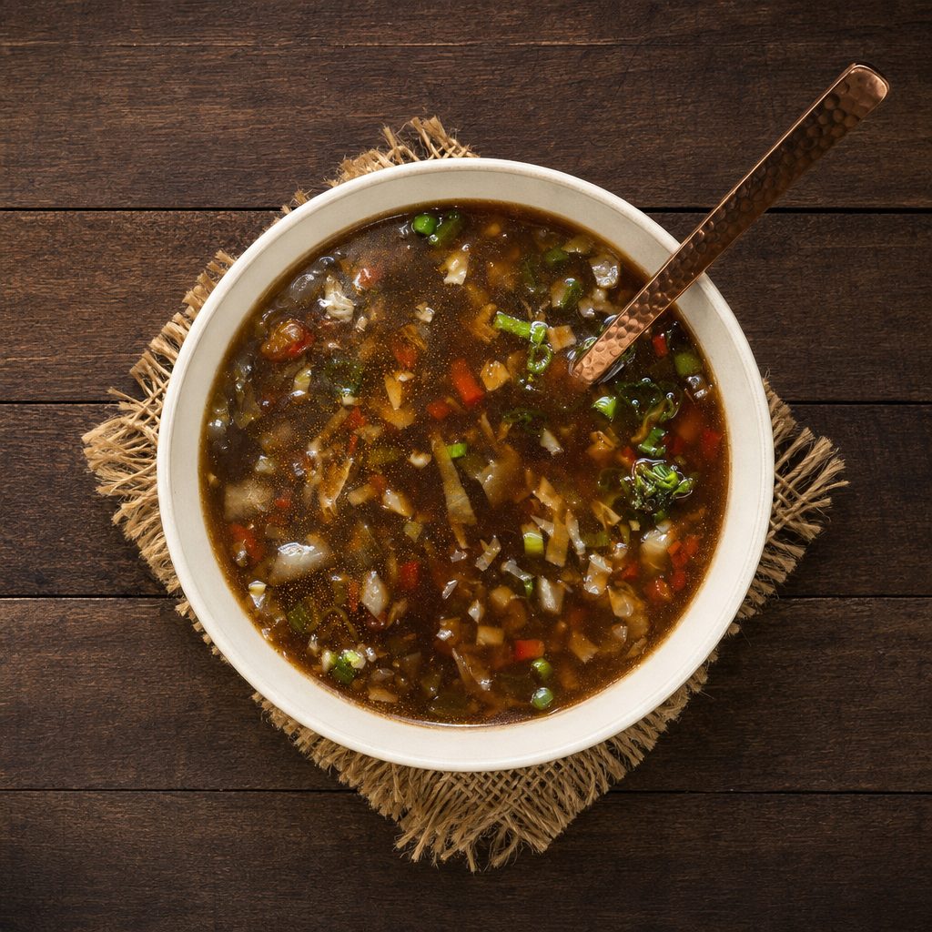 Veg Hot & Sour Soup (16 oz).