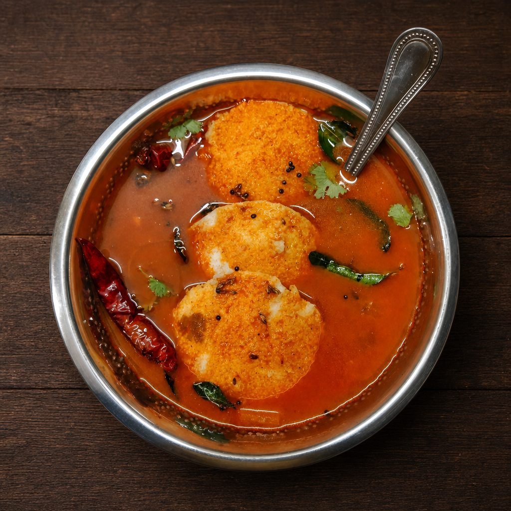 Sambar Idli ( 3 pcs).