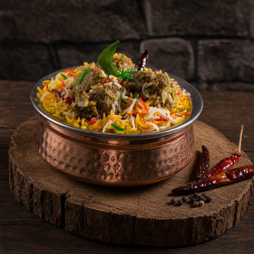 Goat Fry Biryani.
