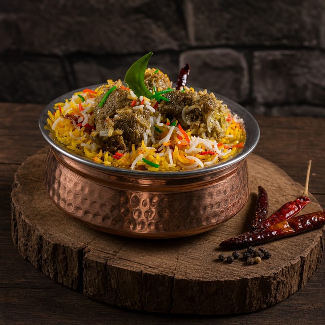 Goat Fry Biryani.