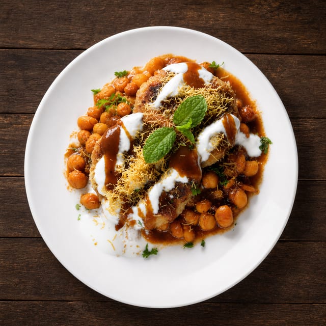 Aloo Tikki Chaat.