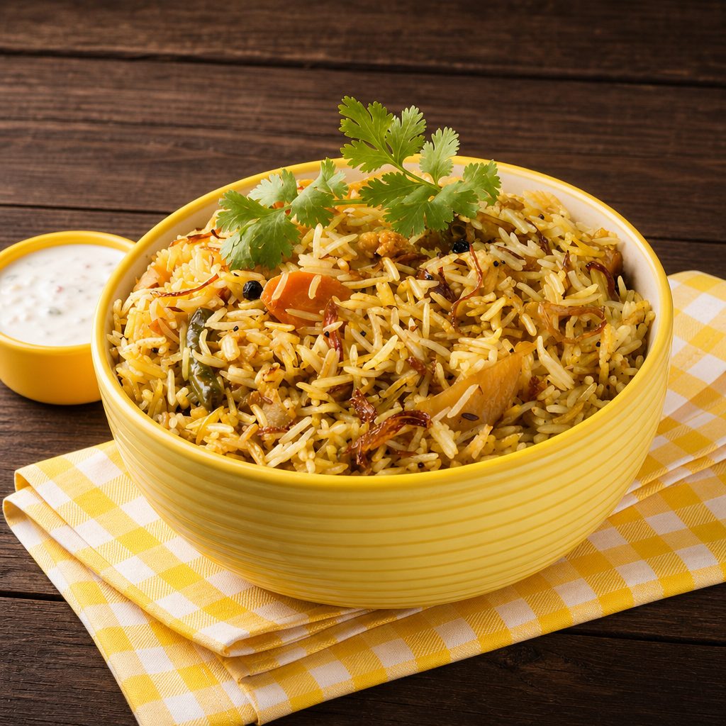 Veg Dum Biryani.