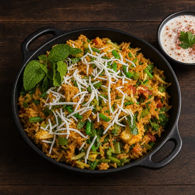 Veg Pulao (Fri, Sat & Sun).