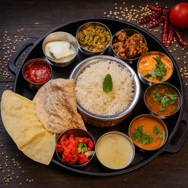Chicken Thali.