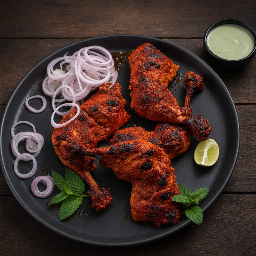 Red Tandoori Chicken.