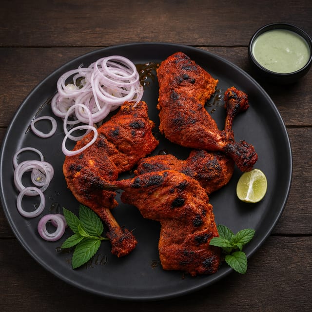 Red Tandoori Chicken.