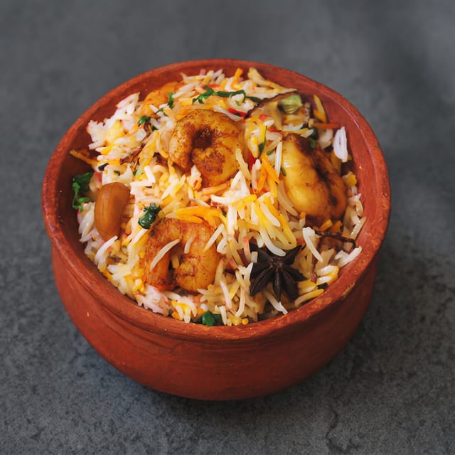 Shrimp Biryani.